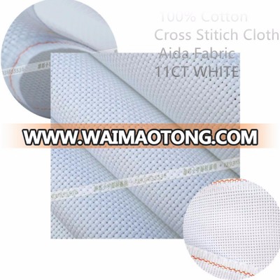 Hot sale 100% Cotton Cross Stitich Cloth Aida Fabric 11CT WHITE price from China mainland